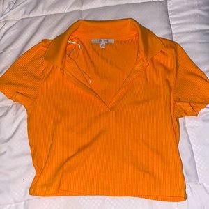 cute cropped collared top